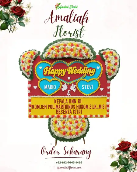 Papan Bunga Pernikahan Nyemoh